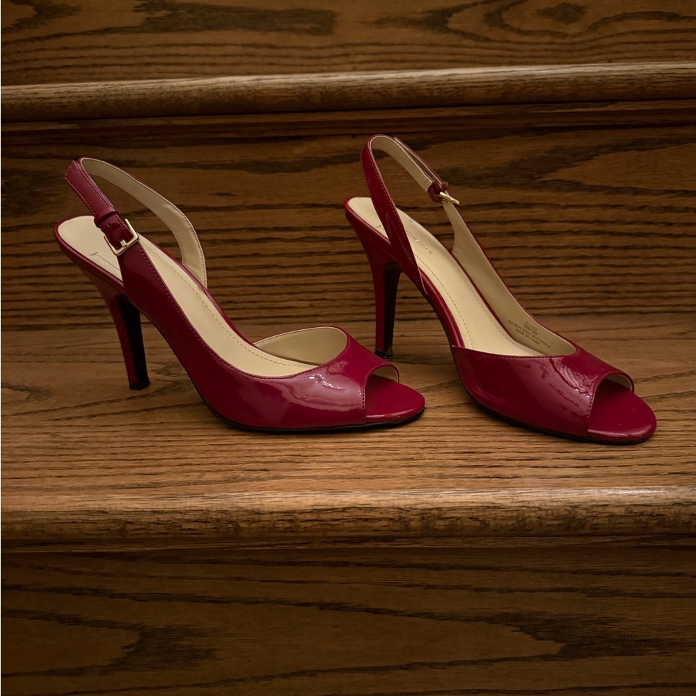 Elegant Red Slingback Heels